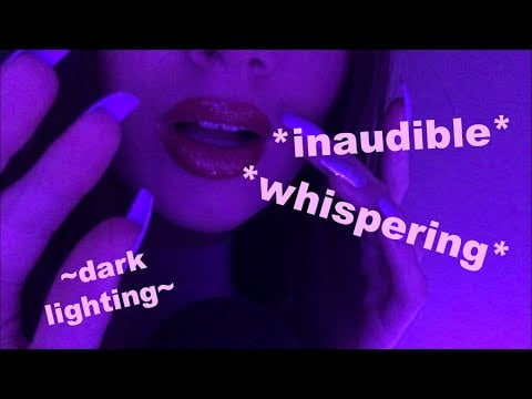 ASMR | Inaudible whispering with personal attention | Dark lighting 🌙🎆