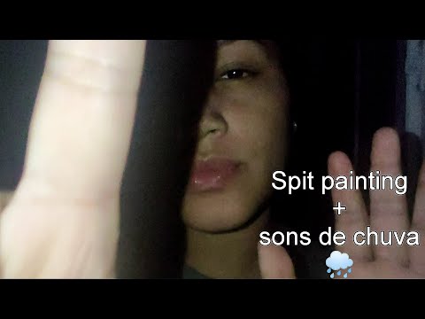 ASMR - SPIT PAINTING COM SONS DE CHUVA