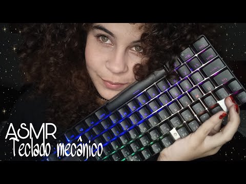 ASMR TECLADO MECÂNICO + luzes relaxantes (no talking)