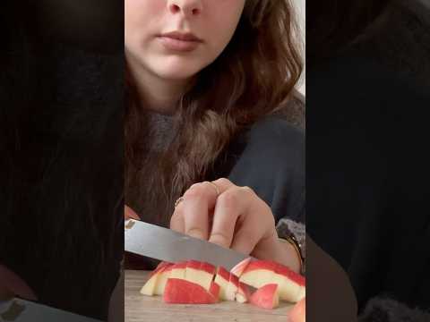 watch my new ASMR video 🤍🍎#relax #tappingasmr #apple