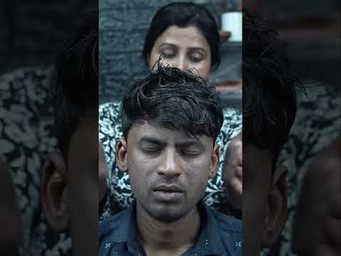 Indian Lady Barber's Magic Touch: Tension And Headache Relief ASMR Therapy #shorts