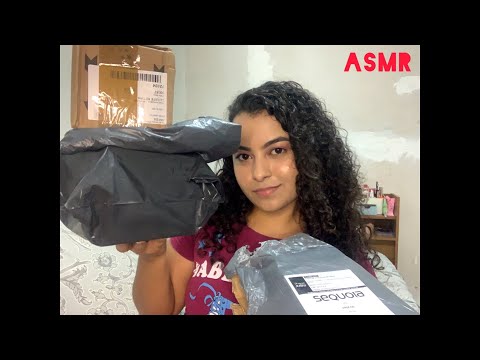 ASMR- MOSTRANDO COMPRINHAS DA SHOPEE p.2/ coisas para o canal e para mim.