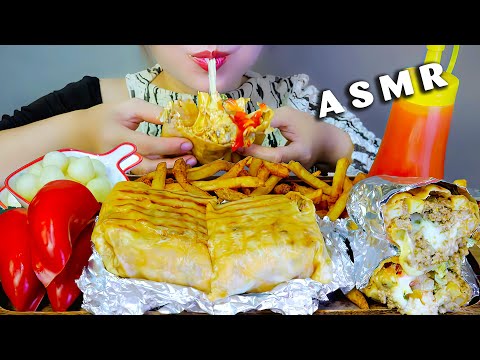 ASMR BÁNH TACOS PHÁP - EATING FRENCH TACOS | BURRITO , EATING SOUNDS| LINH-ASMR