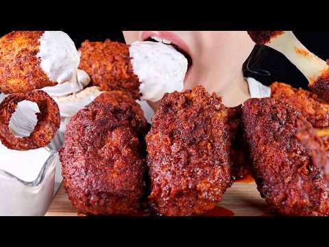 ASMR Chilis Mozzarella Sticks, Cheese Corn Dog, Onion Rings | Greek Yogurt Ranch Recipe | Mukbang