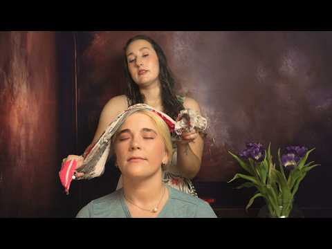 fall right asleep with this back & shoulder massage on a real person ⋆.🪻༘⋆ soft spoken asmr