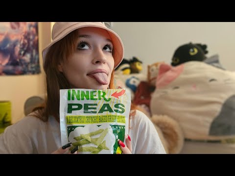 ASMR Mouth Sounds and Snack With Me :)