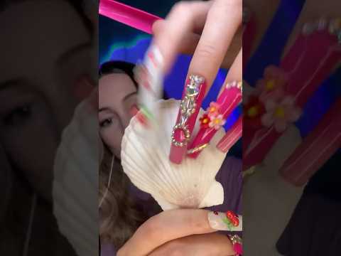 long nails tapping seashell asmr