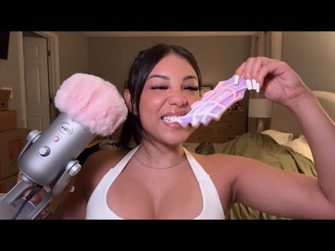 ASMR Squishy Waffle Chewing Mouth Sounds 🧇
