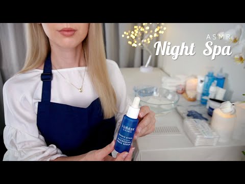 ASMR Doing Your Nighttime Skincare 🌙 Personal attention (Roleplay, Layered sounds)