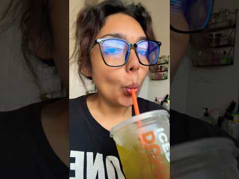 DUNKIN ASMR | sparked energy drinking sounds #dunkindonuts