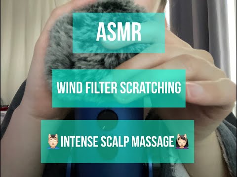 ASMR - Fluffy Mic Scratching | Wind Filter Scratching | Scalp Scratching | No Talking