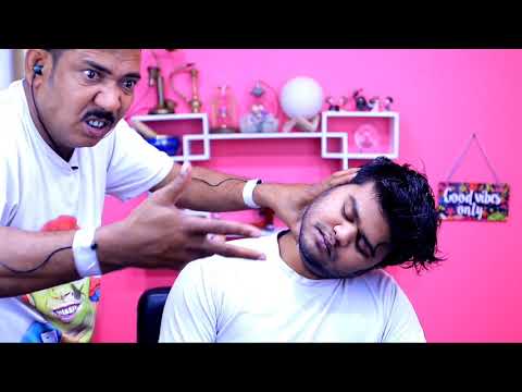 ASMR Master Asim Barber why so serious 🥺 ? Pin pen massage with lots of cracking by asim barber