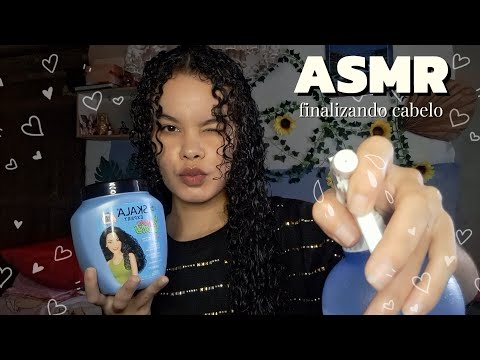 ASMR: FINALIZANDO MEU CABELO (sons de creme, sons de água + conversando)✨🥺