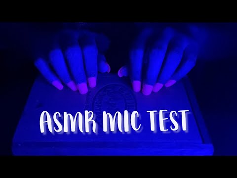 ASMR Mic Test Using Lapel Microphones (Tapping, Scratching, Brushing, & Tracing Wooden Box)