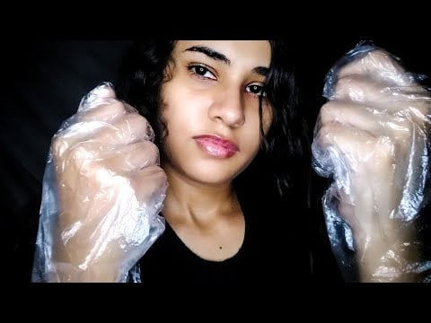 ASMR:TE RELAXANDO COM SONS DE LUVAS, CREME + CARINHO NA TELA.