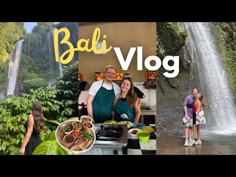 [ASMR] Ubud Bali VLOG 💛 | Waterfalls, Cooking class.. | ASMR Marlife