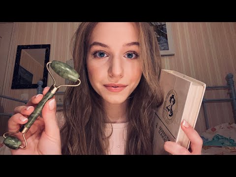 АСМР Помогу тебе уснуть. Массаж лица. Чтение книги. Тихий голос 💕 | ASMR Bedtime Care 💕