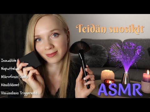 ASMR SUOMI 💤TILAAJIEN Lemppari Triggerit Nukahtamiseen (Inaudible, Naputtelua, Mikrofonin Sively)