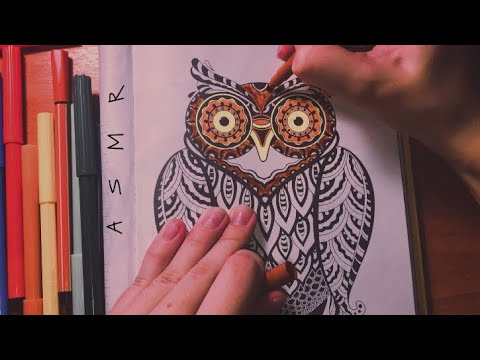 АСМР Раскрашиваю и Читаю книгу (близкий шёпот) Звуки фломастеров 🎨💜 ASMR I paint and read 📖