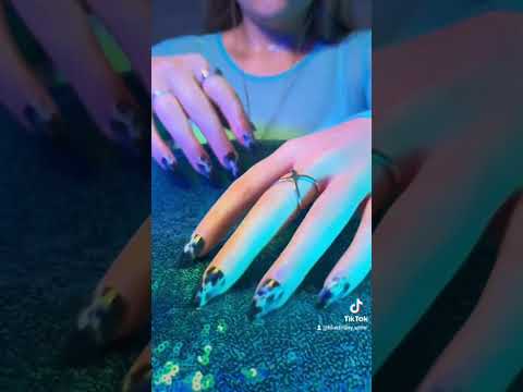 Tingly sequin scratching 🩵 #asmr #asmrforsleep #asmrsounds