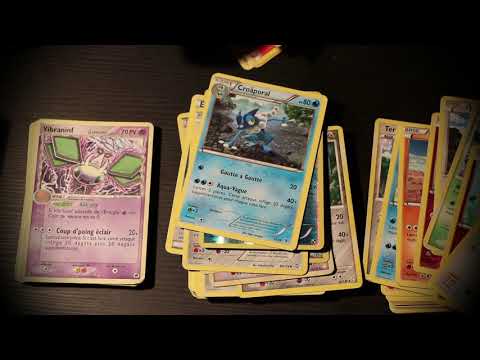 ASMR je découvre et trie mes cartes Pokemon de vide grenier
