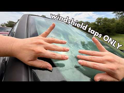 asmr tapping on windshields ONLY (minimal whispers for sleep)