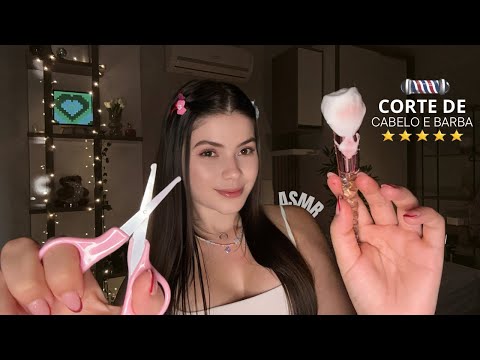 ASMR BARBEARIA ✂️ Corte De Cabelo E Barba 💈🪒