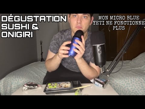 ASMR Français : MON MICRO BLUE YETI NE FONCTIONNE PLUS 😭 | DÉGUSTATION SUSHI & ONIGIRI 🍱🍙