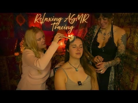 Relaxing tracing ASMR w. @asmr_beauty & @Jazzmutchholisticsasmr Whisper real person gentle touch