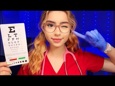 ASMR Nurse Exam BUT YOU CAN CLOSE YOUR EYES 👀 Medical Cranial Nerve, Eye, Ear, ASMR For Sleep ⚕️