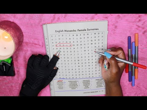 WORD SEARCH ENGLISH MONARCHS FEMALE SURNAMES ASMR CHEWING GUM