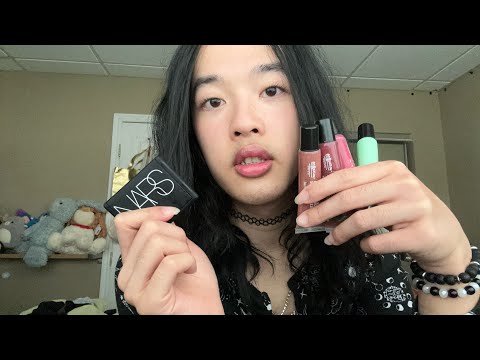 ASMR doing your makeup roleplay 💫 (hand sounds + whispering + personal attention)