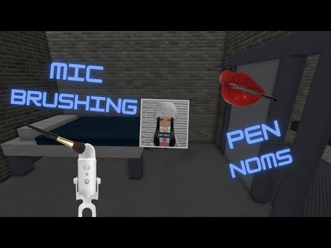 Roblox ASMR  💆intense & aggressive pen noms and mic brushing💆 (NO TALKING)