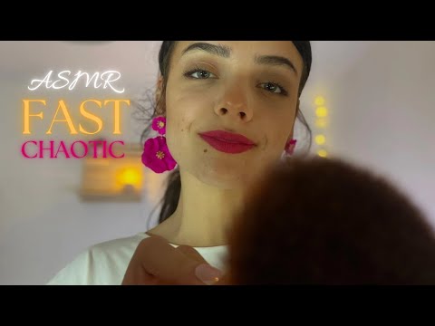 ASMR (FAST AGRESSIVE) POV: Your friend does your makeup