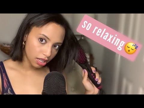 ASMR:|| Whispered Rambles + Hair Brushing || (Lushforest Hair Straightener Brush)