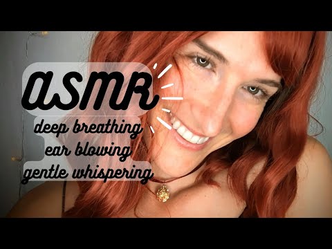 ASMR | deep breathing, ear blowing, gentle whispering 💗