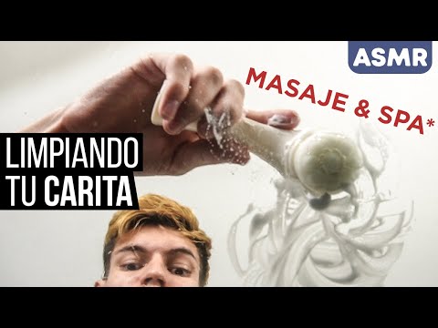 ASMR Español Limpiando y Masajeando tu Cara para dormir / Atención personal - ASMR - ASMR Español