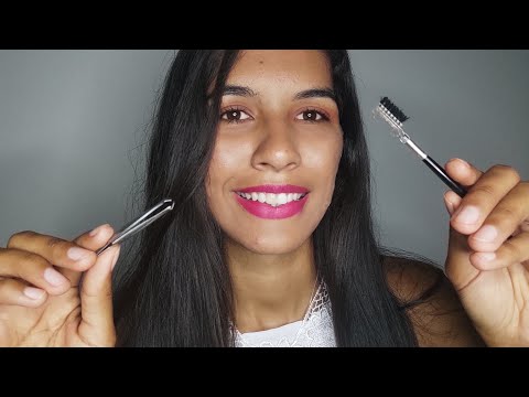 ASMR FAZENDO SUA SOBRANCELHA