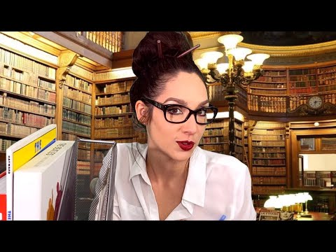 ASMR - Librarian Roleplay | Soft Spoken | Keyboard Typing | Tapping | Page Turning