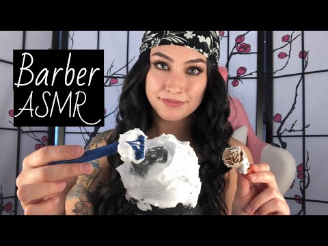 ASMR Men’s Barbershop 💈 (Shave & Haircut) ✂️Shave Sounds ASMR ~Lofi Barber~ Shaving Cream, Scissors