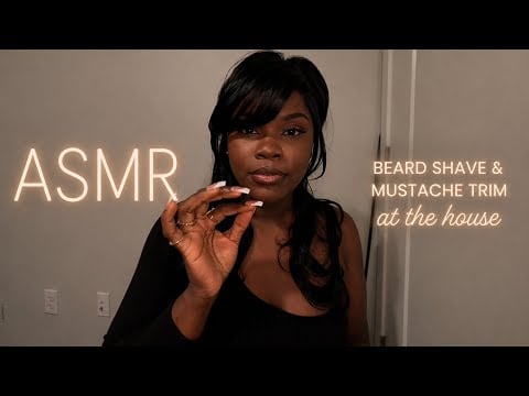 ASMR Beard Shave & Mustache Trim In My House ✂️ Soft Spoken Barber Roleplay (Gum Chewing) 🤎✨