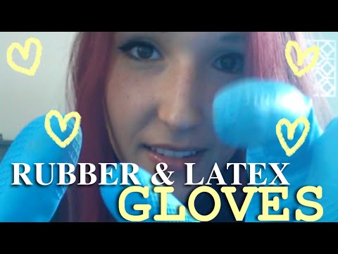 ASMR - RUBBER / LATEX GLOVES ~ Crinkling & Rubbing Latex Gloves for Tingly Sounds ~