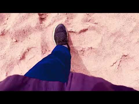 ASMR shoes walking in the sand