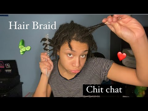ASMR - My Braids Tutorial/GRWM (Part 1)