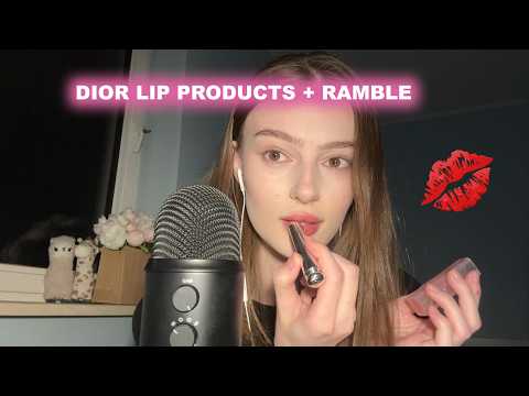 ASMR dior lipstick application + ramble (clicky whisper)