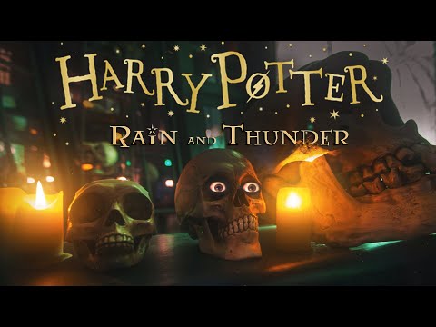 Knockturn alley [ASMR] Rain & Thunder 💀Dark Arts study session Borgin & Burkes Thunderstorm Ambience