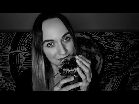 [ASMR] Slow, Bassy and Breathy Whispers 🖤🌬(with mic brushing, tapping and bead sounds)