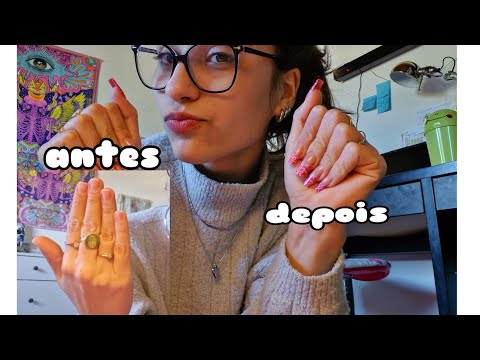 ASMR COLANDO UNHA POSTIÇA E FALANDO DA VIDA💕✨️