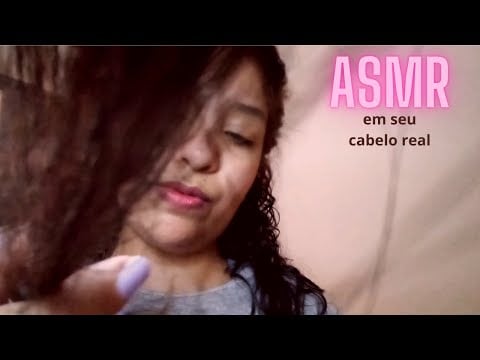 ASMR TE ACALMANDO COM VOZ LENTA E SUAVE E TE DANDO SONINHO MEXENDO EM SEU CABELO REAL*bem caseirinho