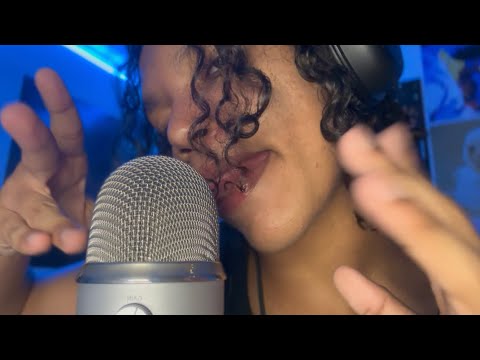 ASMR Intense Mouth Sounds, Hand Sounds, Hand movmeente and Inaudible whispers  🎨